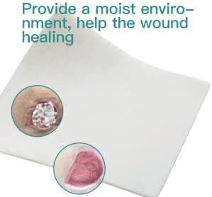 Dimora Calcium Alginate Wound Dressing, 4'' 4'' Patches,10 Patches,10 Individual