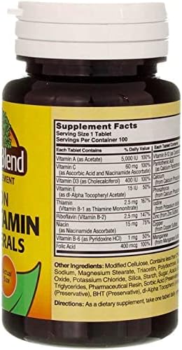 Nature's Blend Multiple Vitamin with Minerals 100 Tabs