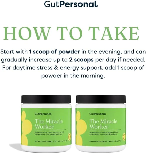 The Miracle Worker Magnesium Powder Supplement: Reduce Stress and Improve Sleep Quality and Regularity While Easing Muscle Cramps, Strawberry Flavor, 30 Servings