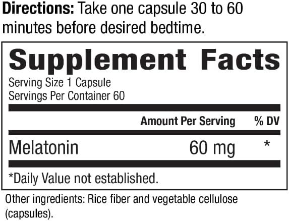 Melatonin 60mg | High Dosage Melatonin (2-Pack)