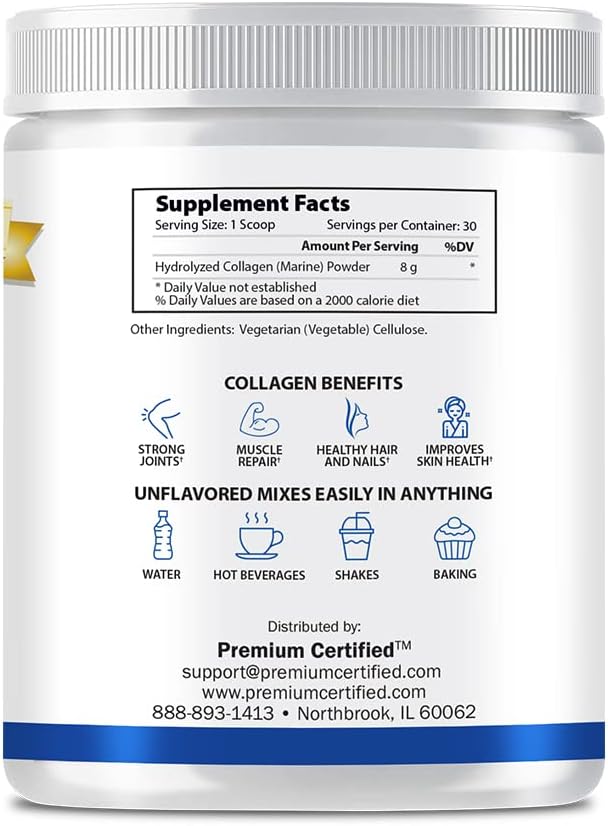 Collagen Powder - Hydrolyzed Pure Marine 30 Scoops 1 Month