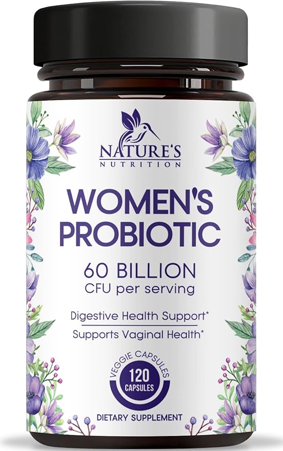 Probiotics for Women's Digestive Health, 60 Billion CFU 16 Strains for Vaginal pH, Gut Health & Immune Support, Daily Probiotic Supplement for Feminine Health, Gluten Free - 120 Capsules