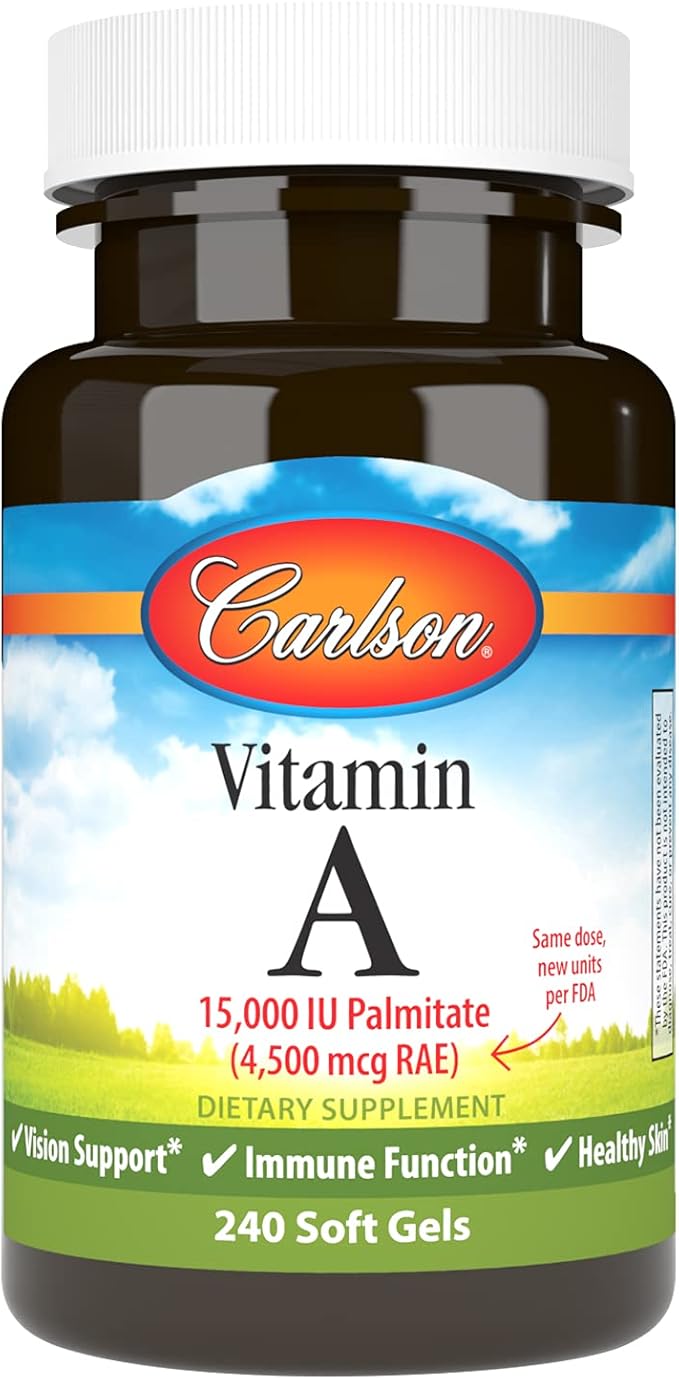 Carlson - Vitamin A, 15000 IU (4500 mcg 240 Softgels