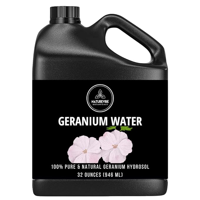 Naturevibe Botanicals Geranium Water 32 Ounces 100% Pure