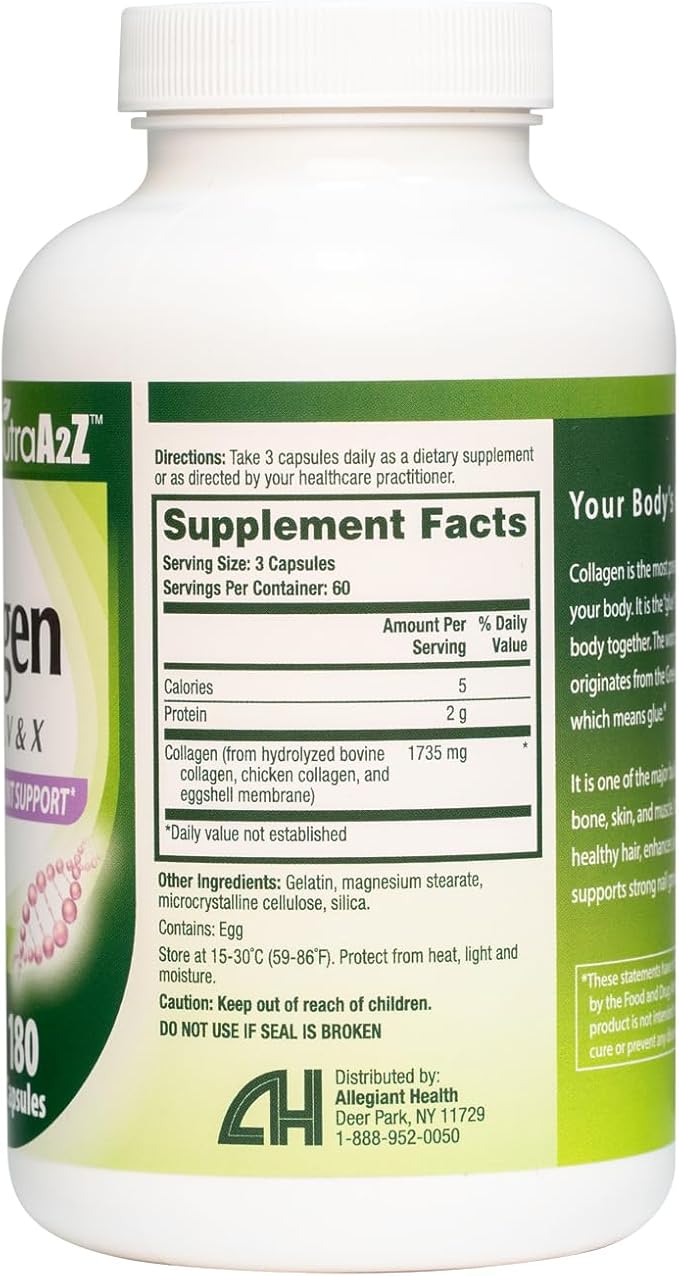 Multi Collagen Pills 1735mg -180 Collagen (60 Servings)