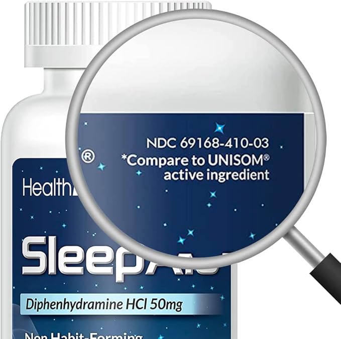 HealthA2Z Sleep Aid, Diphenhydramine Softgels, 50mg, (250 Counts)