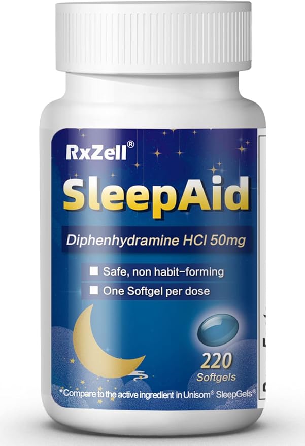 Sleep Aid, Diphenhydramine HCl 50mg, 220 Softgels