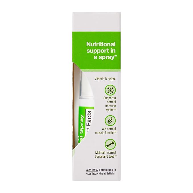 BetterYou D3000 Vitamin D Oral Spray - Convenient Alternative for Tablets - Promotes Strong Bones, Teeth and Immune System - Aids in Calcium Absorption - Natural Peppermint Flavor - 0.5 oz