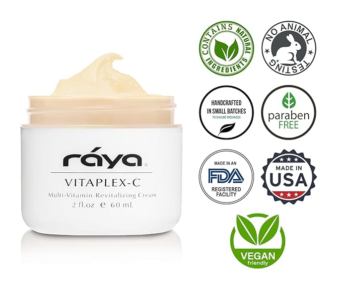 Raya Vitaplex-C Cream (305) | Moisturizing, Multi-Vitamin, Anti-Aging, and Revitalizing Face Cream for Dry, Mature, and Damaged Skin | Tones and Firms | Helps Reduce Fine Lines and Wrinkles