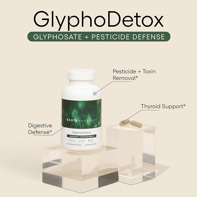 EcoNugenics GlyphoDetox Supplement – Safely Remove 60 Capsules
