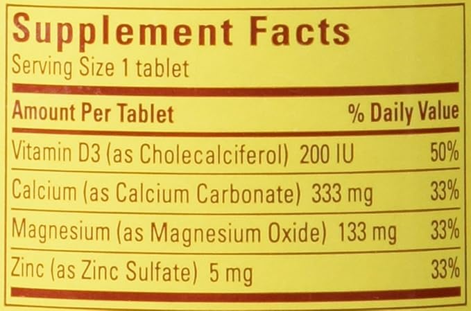 Nature Made Calcium Magnesium & Zinc 100 ct