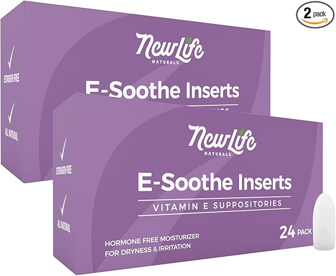 NewLife Naturals Vitamin E Suppositories 38IU 2 x 24 Packs (48 Total)
