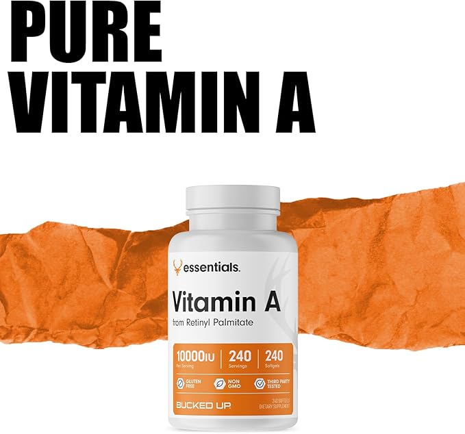 Bucked Up Vitamin A 10000IU Per (240 Servings, 240 Softgels)