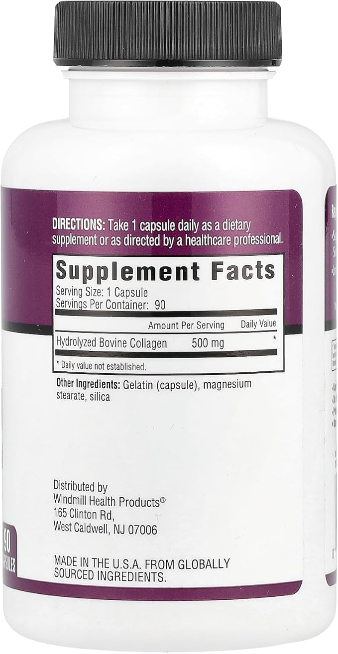 Super Collagen Capsules for Beauty, Healthy Joints, Hair, Skin, & Nails, 90 Servings, Multi, (N8745)