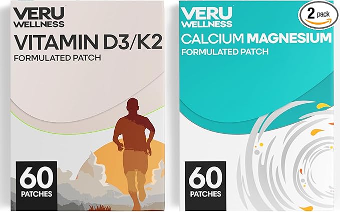 Bone Health Complete Duo Lifestyle Patch D3/K2, Calcium 8-10 Hours (60 Days)