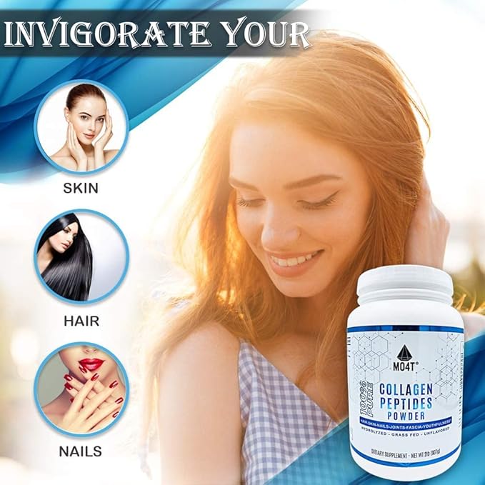 MO4T Collagen Peptides- Grass-Fed- Hydrolyzed -Bovine (2 pounds)