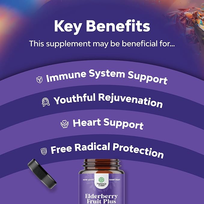 Black Elderberry Capsules Antioxidant Supplement