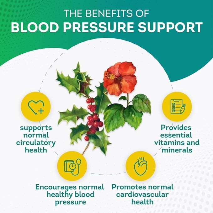 PurePremium Blood Pressure Supplements with Hawthorn B12 - 90 Caps