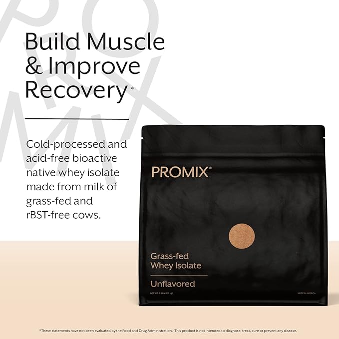 Promix Whey Protein Isolate Powder, 30g 6.6g BCAAs, 2.5lb
