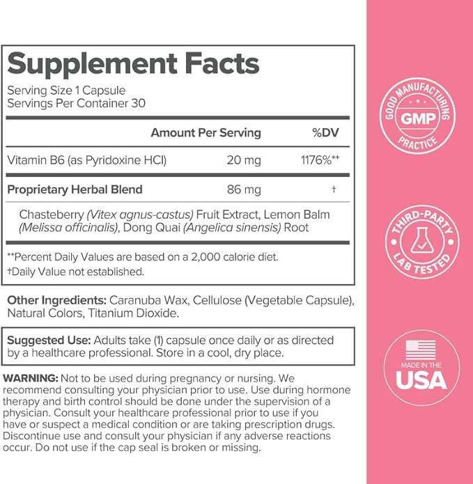 O Positiv FLO PMS Vitamins for Women, 30 Servings (Pack of 2) - Proactive PMS Relief - Targets Hormonal Breakouts, Bloating, Cramps, & Mood Swings with Chasteberry, Vitamin B6, & Lemon Balm