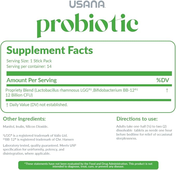 USANA Probiotic Supplement to Support Digestive 14 Stick