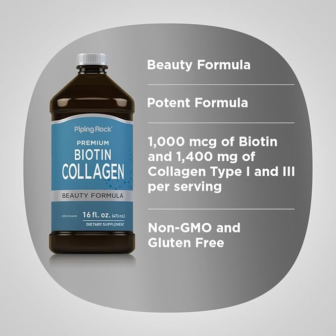 Piping Rock Liquid Collagen and Biotin 16 fl 1 and 3 |