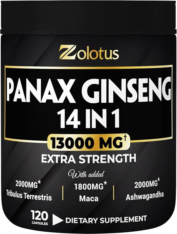 Premium Panax Ginseng 14 in 1, 13X Potency, 120 Capsules
