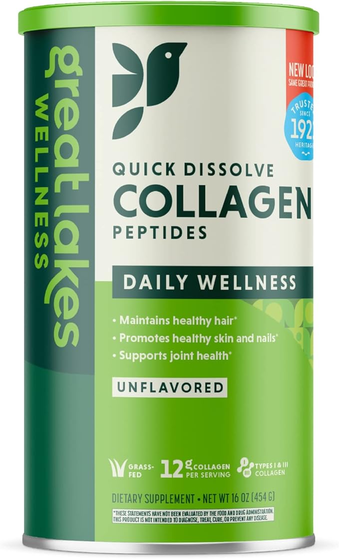 Great Lakes Wellness Collagen Peptides Powder 16oz -
