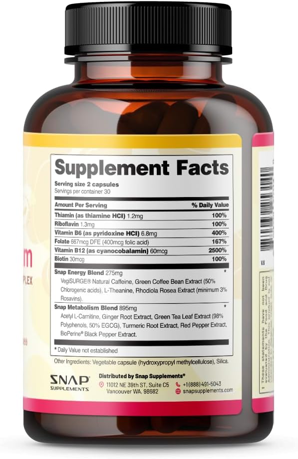Metabolism and Natural Energy Supplements 60 Capsules