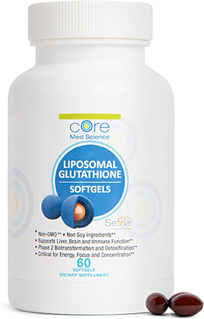 Core Med Science Liposomal Glutathione Supplement (500mg, 60 60 Softgels)