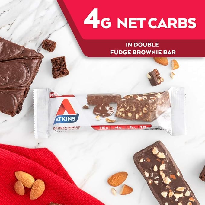 Atkins Vanilla Caramel Pretzel and Double 15g Protein, 2g and 1g Sugar, 5 Count