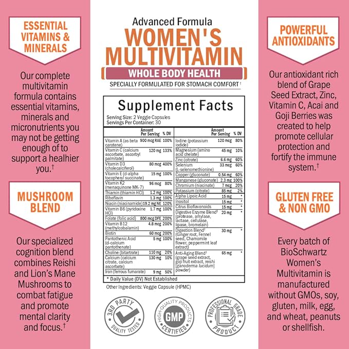 Multivitamin for Women with Vitamin D3 60Ct