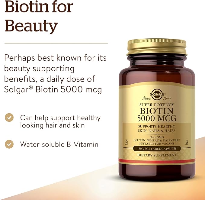 Solgar Biotin 5000 mcg 180 Count