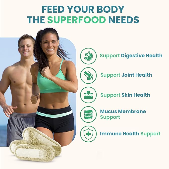 Atlantic Naturals Organic Sea Moss Capsules | Immune System, Thyroid Health, Beautiful Skin and Digestion Multivitamin Supplement | 120 Irish Sea Moss Capsules | Better Than Gel Powder