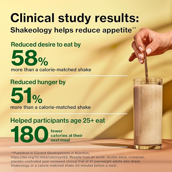 Shakeology 0g Added Sugar Vegan Protein Powder - Gluten Free, Superfood Protein Shake - Helps Support Healthy Weight Loss, Lean Muscle Support, Manage Effects of Stress, Chocolate - 30 Servings