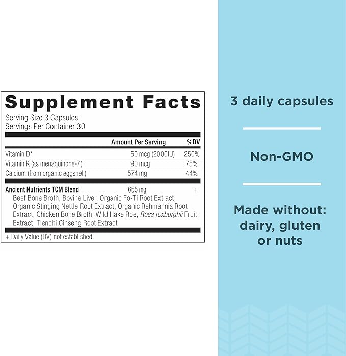 Calcium Supplement with Vitamin D and K2 by 90 Ct