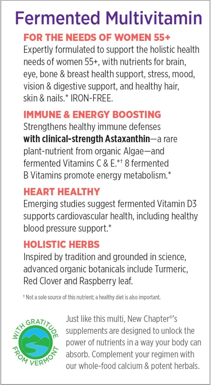 New Chapter Multivitamin for Women 50 Plus 55+ with 24 ct