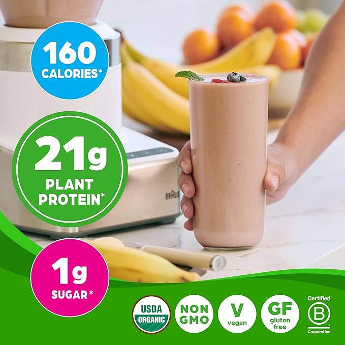 Orgain Organic Plant Based Protein + Superfoods Powder, 2.02 Pound (Pack of 1) - Packaging May Vary