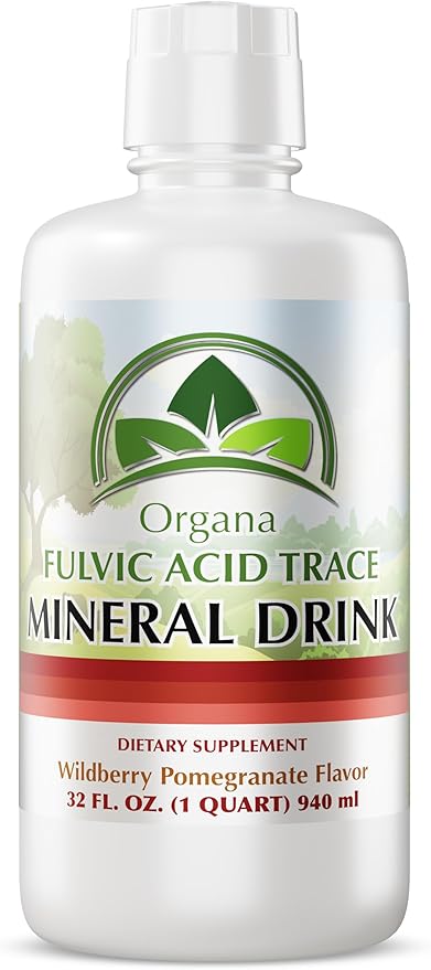 The Best Plant Derived Major & Trace Minerals Supplement - 32 Flow Ounces of Plant Based Minerals - 100% Pure & Natural (Wildberry Pomegranate)