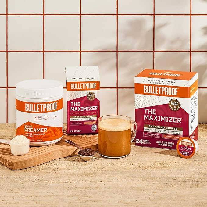 Bulletproof The Maximizer Single-Serve Coffee Pods, 10 Count, Clean Coffee with Metabolism and Gut Health Support