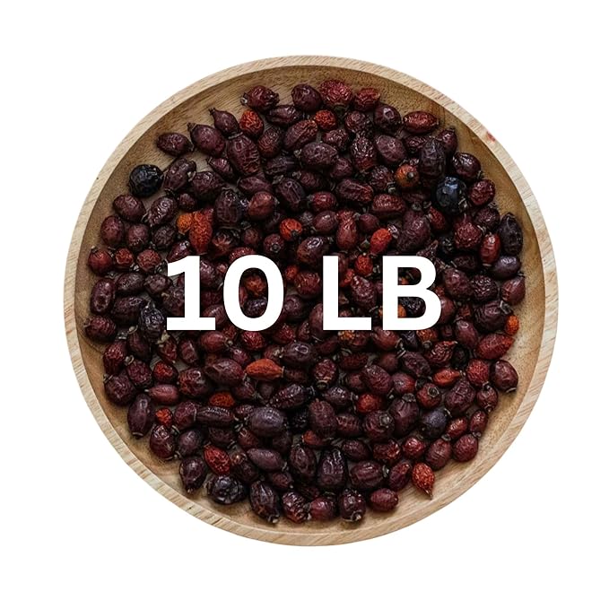 Super Large Value Pack 10 LB β Organic Dried Rosehip Fruit β Organic Rose Hips Whole (Rosa Canina) - Rich in Vitamin C, Antioxidants, & Immune Support β 100% Natural & Pure