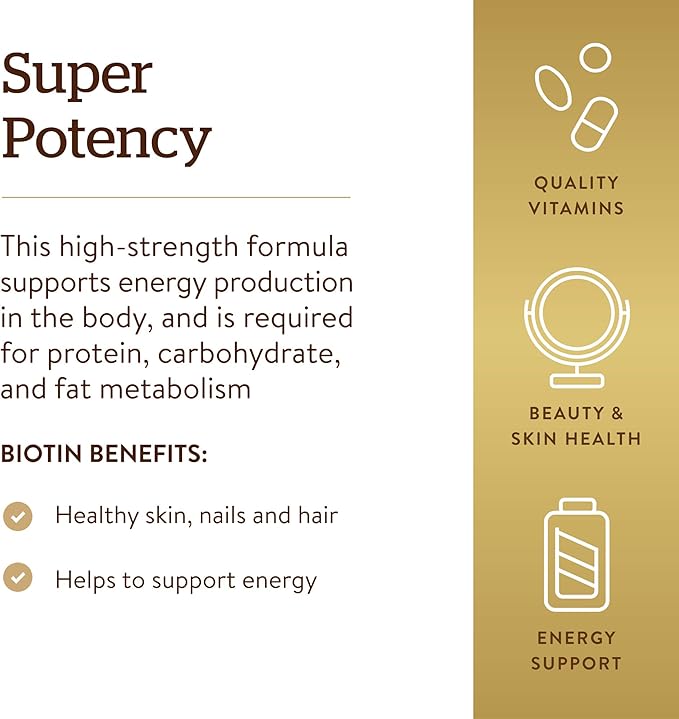Solgar Biotin 5000 mcg 180 Count