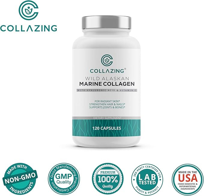 Alaskan Wild-Caught Marine Collagen Peptides + 120 Capsules