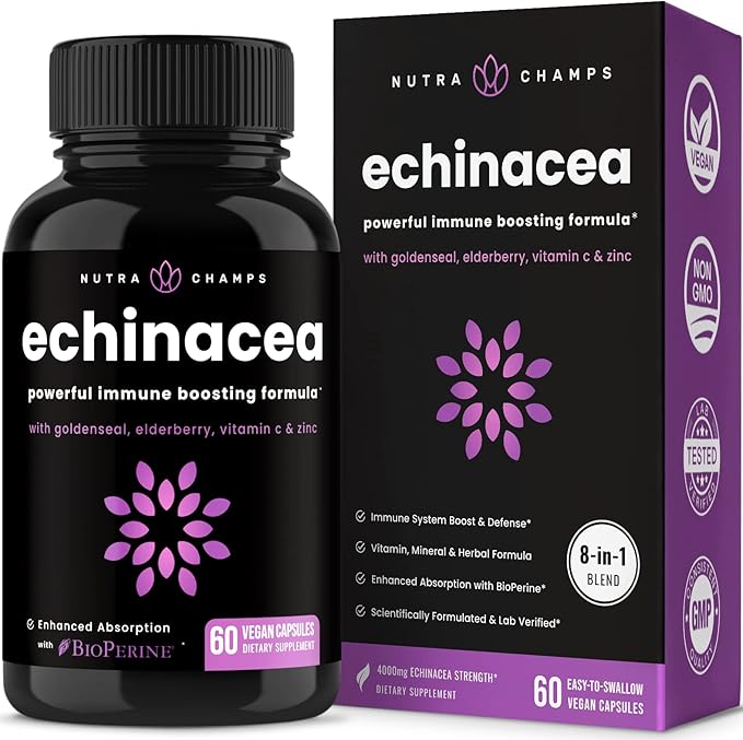 Echinacea Goldenseal 1000mg with Elderberry, Vitamin