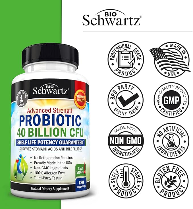 Daily Probiotic Supplement 40 Billion CFU 120 ct