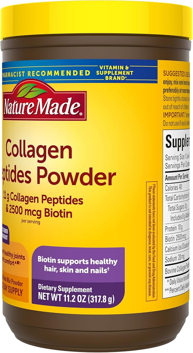 Nature Made Collagen Peptides Powder Type 1 and 3, Joint 11.2 oz, 28 Day