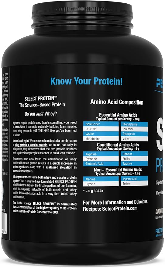 PEScience Select Low Carb Protein Powder, Cookies and Cream, 55 Serving, Keto Friendly and Gluten Free