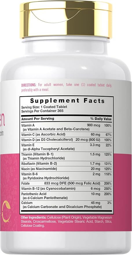 Carlyle Women's Daily Multivitamin 365 Tablets