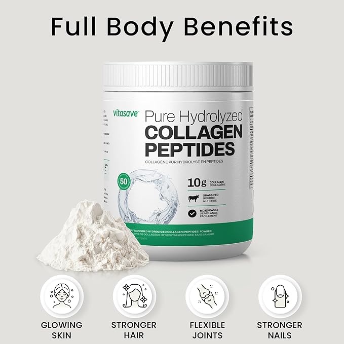 Pure Collagen Peptides Powder Enhanced Collagen 20g Collagen (4 Scoops) 500g