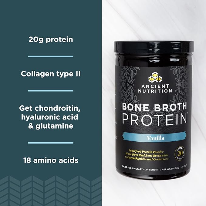 Ancient Nutrition Protein Powder Made from 20g Protein 20 Serving